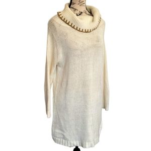 Vintage Victoria Jones Ramie/Cotton Cowl Neck Sweater Dress Size Medium